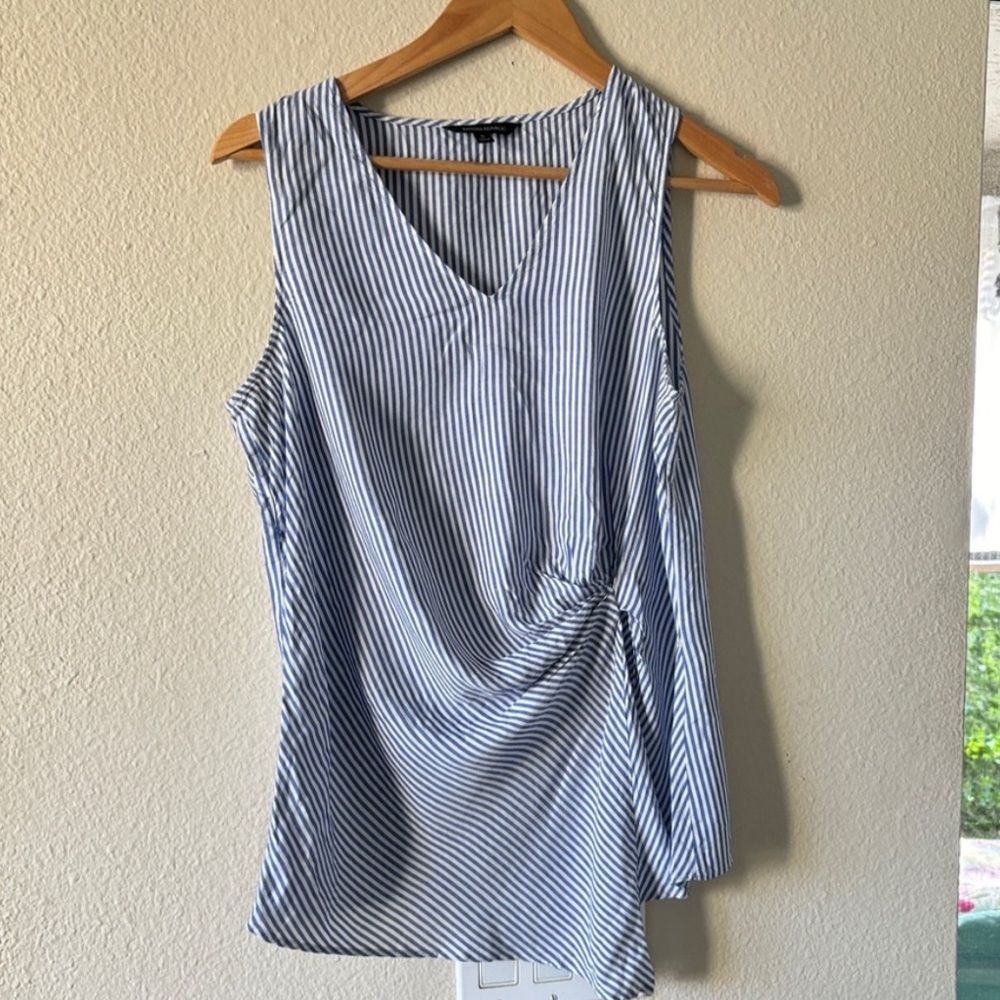 Banana Republic Blue and White Blouse